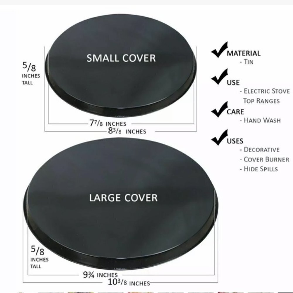 Copper Stove Burner Covers Embossed Ivy By Range Kleen Set of 4 - Picture 2 of 11